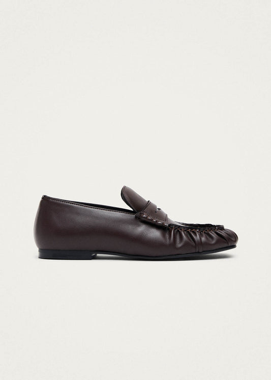 Aven Brown Vegan Leather Loafers-image