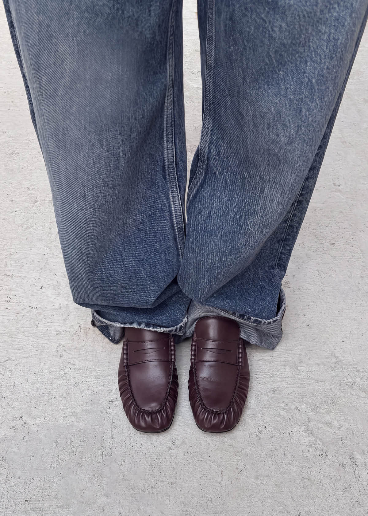 Aven Burgundy Vegan Leather Loafers