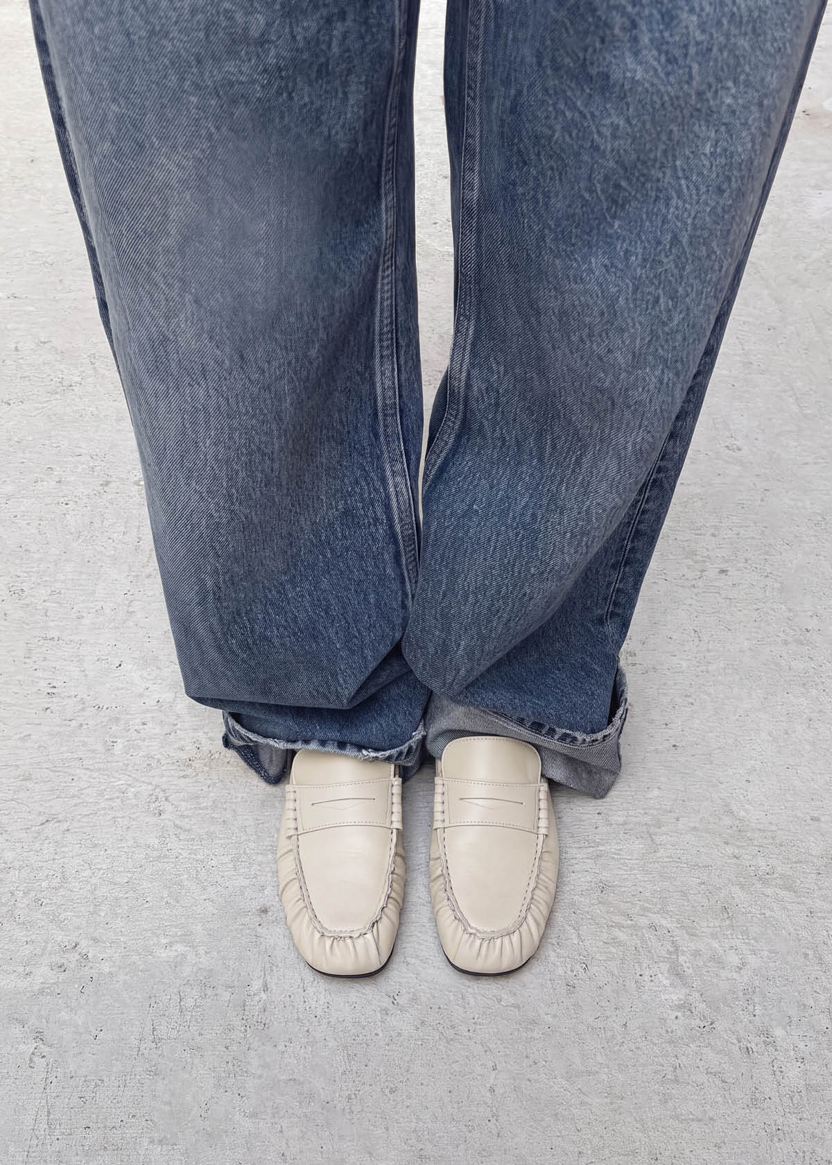 Aven Cream Vegan Leather Loafers