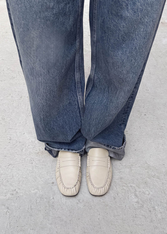 Aven Mocasines De Cuero Vegano Color Crema-image