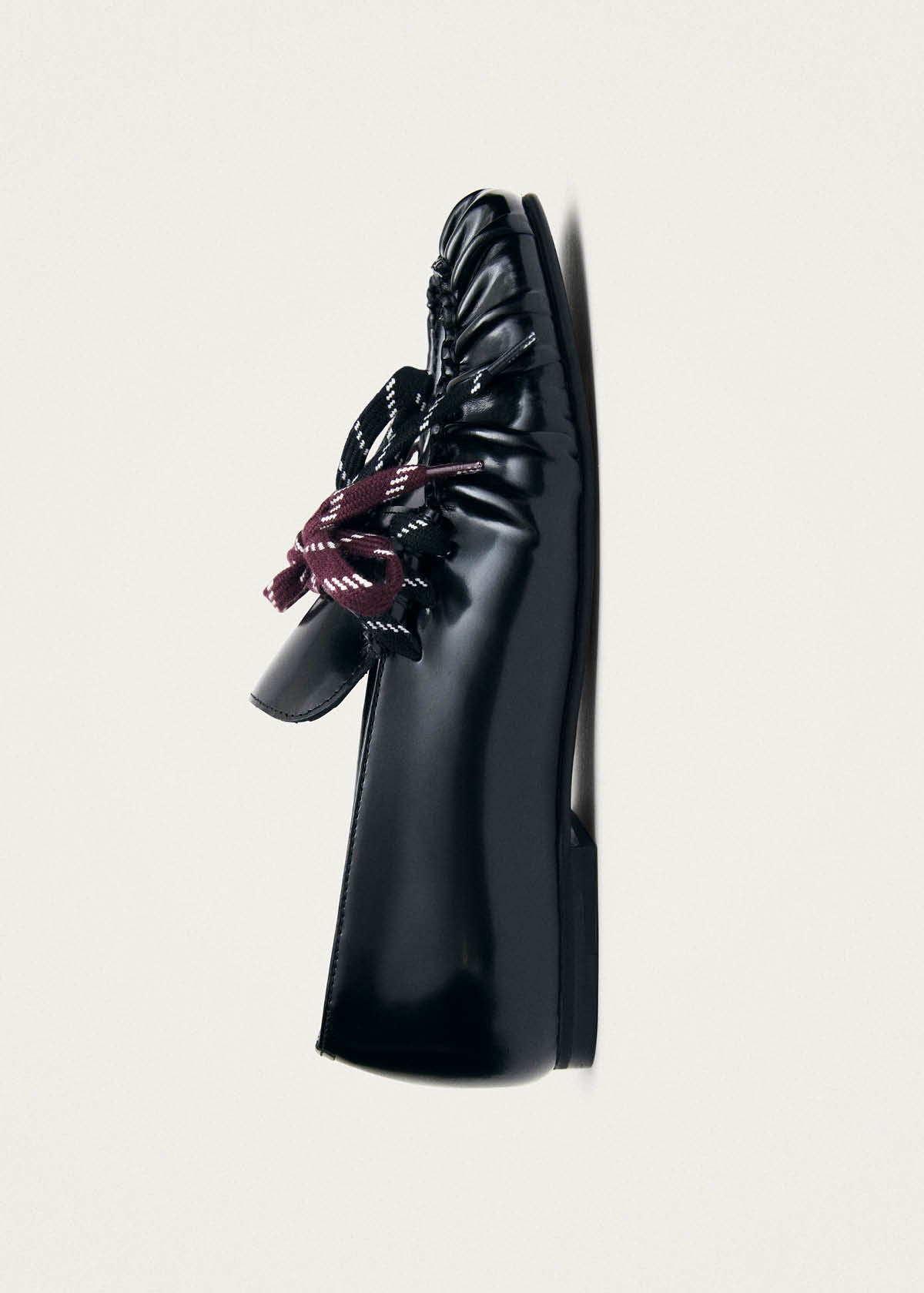 Aven Lace Black Leather Loafers