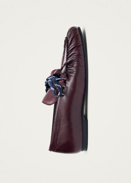 Aven Lace Rift Burgunderrote Leder-Slipper-image