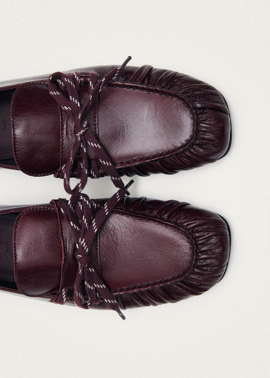 Aven Lace Rift Burgunderrote Leder-Slipper-image
