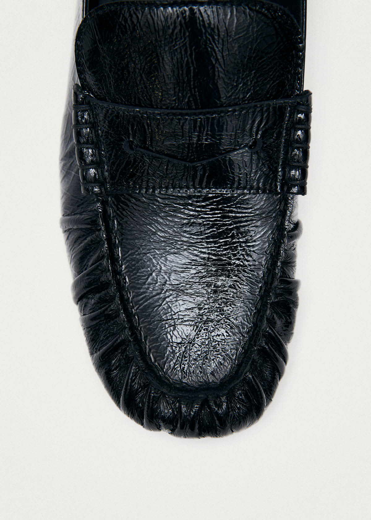 Aven Mule Patent Black Leather Loafers