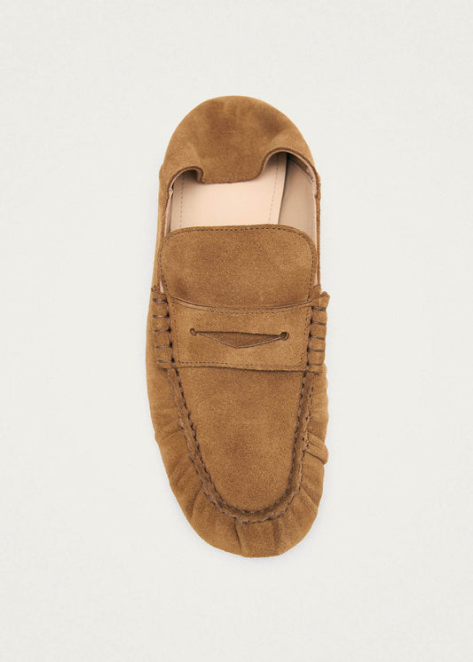 Aven Mule Suede Tan Leather Loafers-image