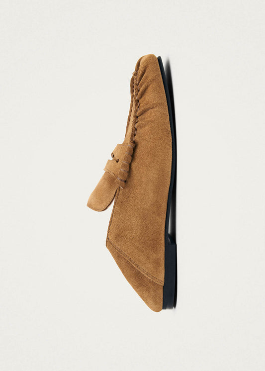 Aven Mule Suede Tan Leather Loafers-image