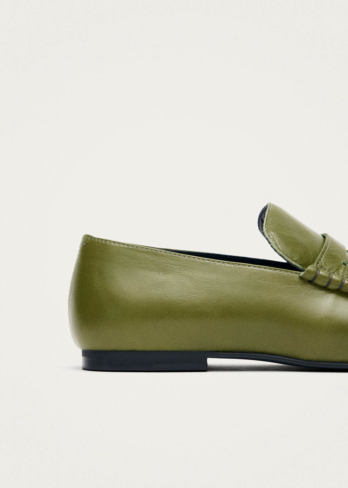 Mocassins en cuir vert Aven Rift