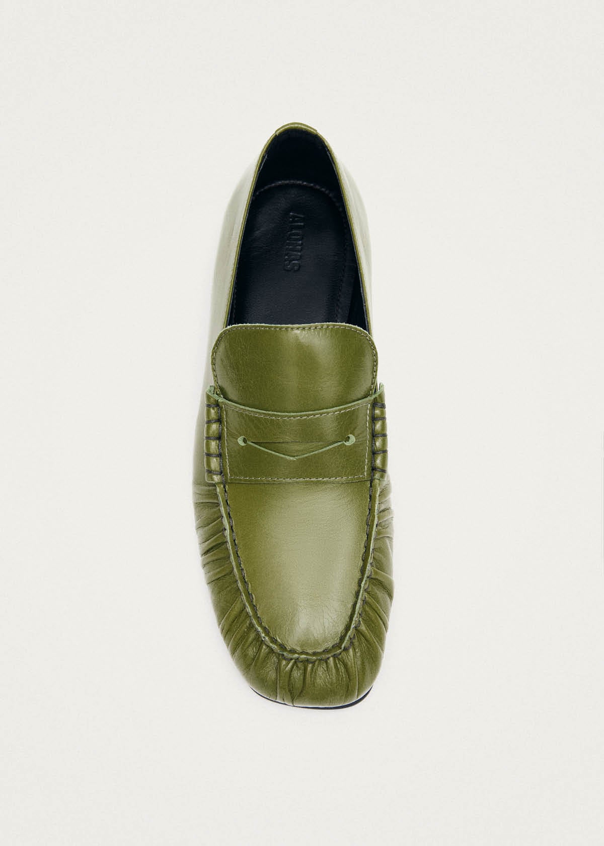 Mocassins en cuir vert Aven Rift