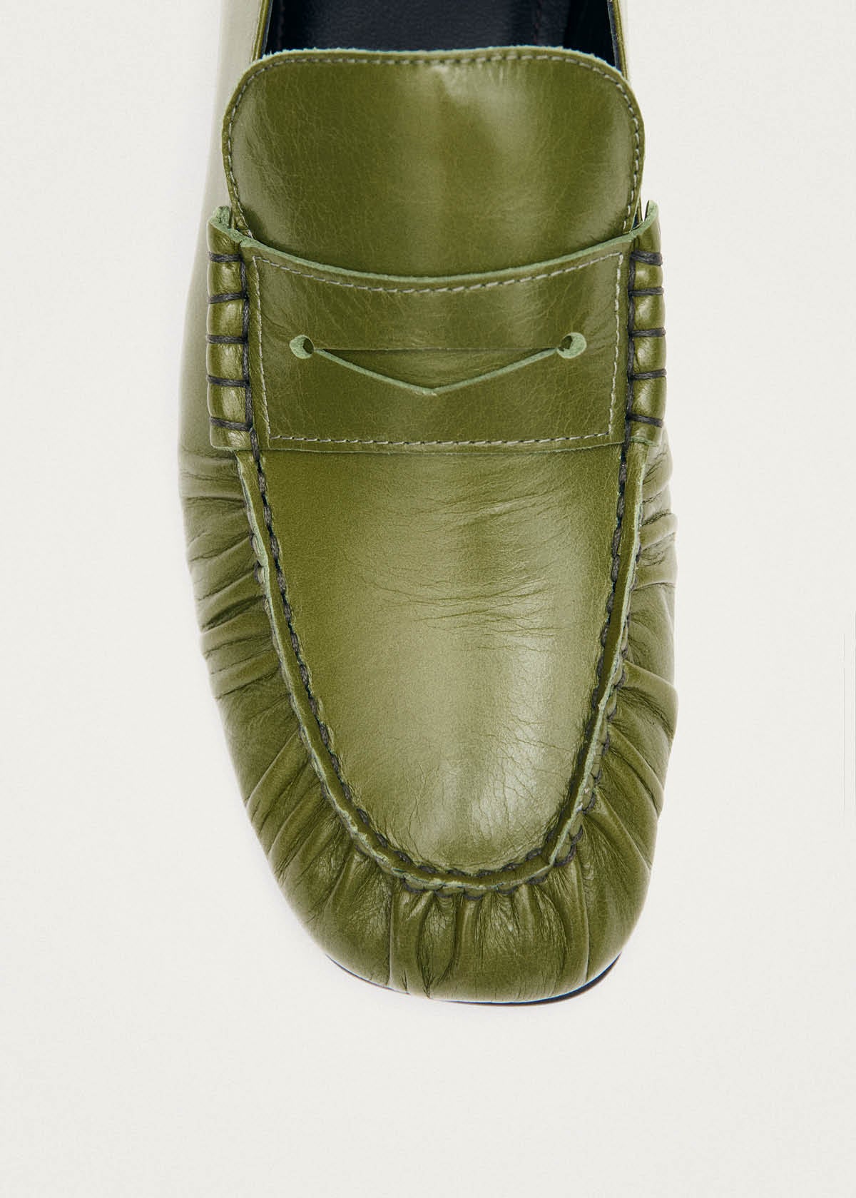 Mocassins en cuir vert Aven Rift