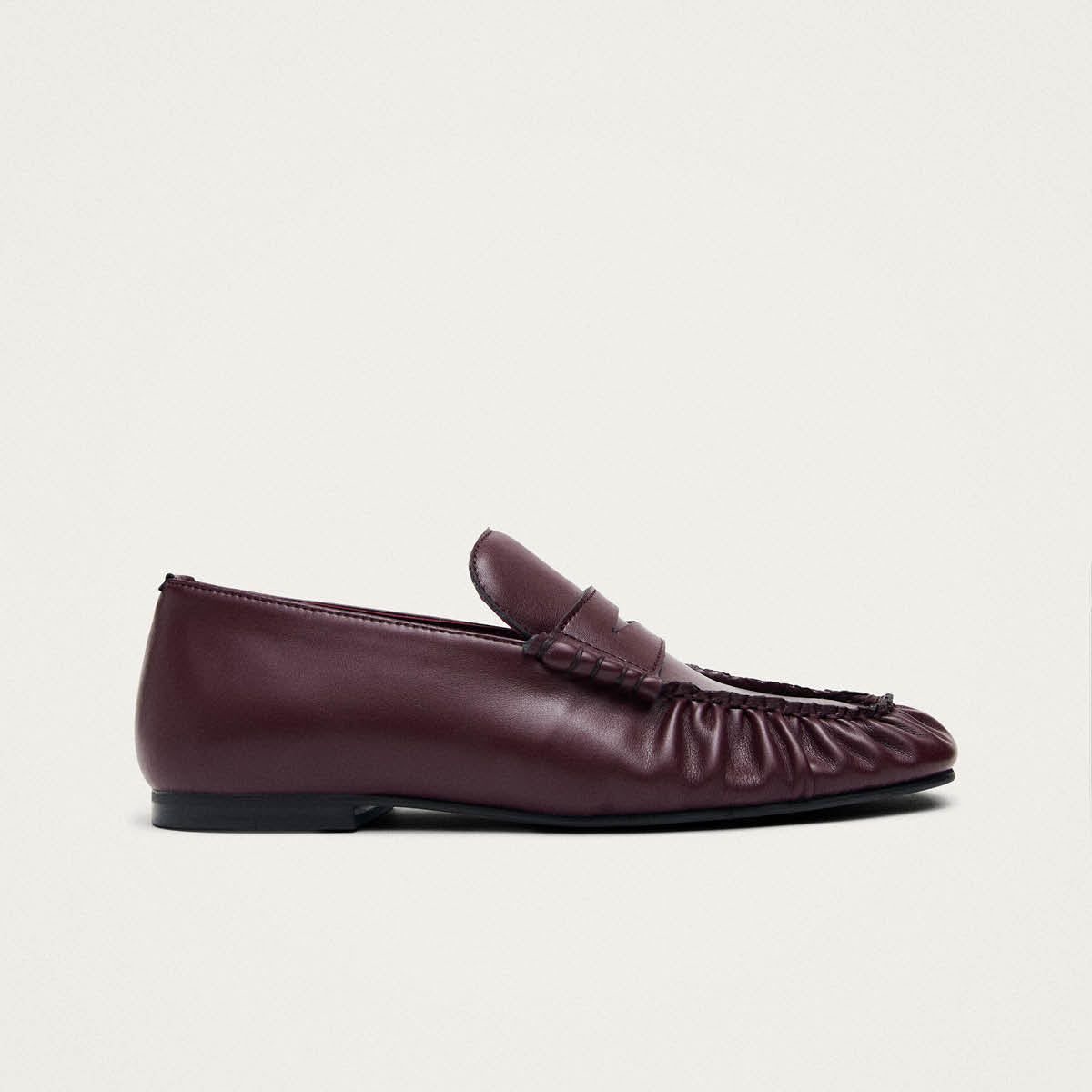 Aven Burgundy Vegan Leather Loafers