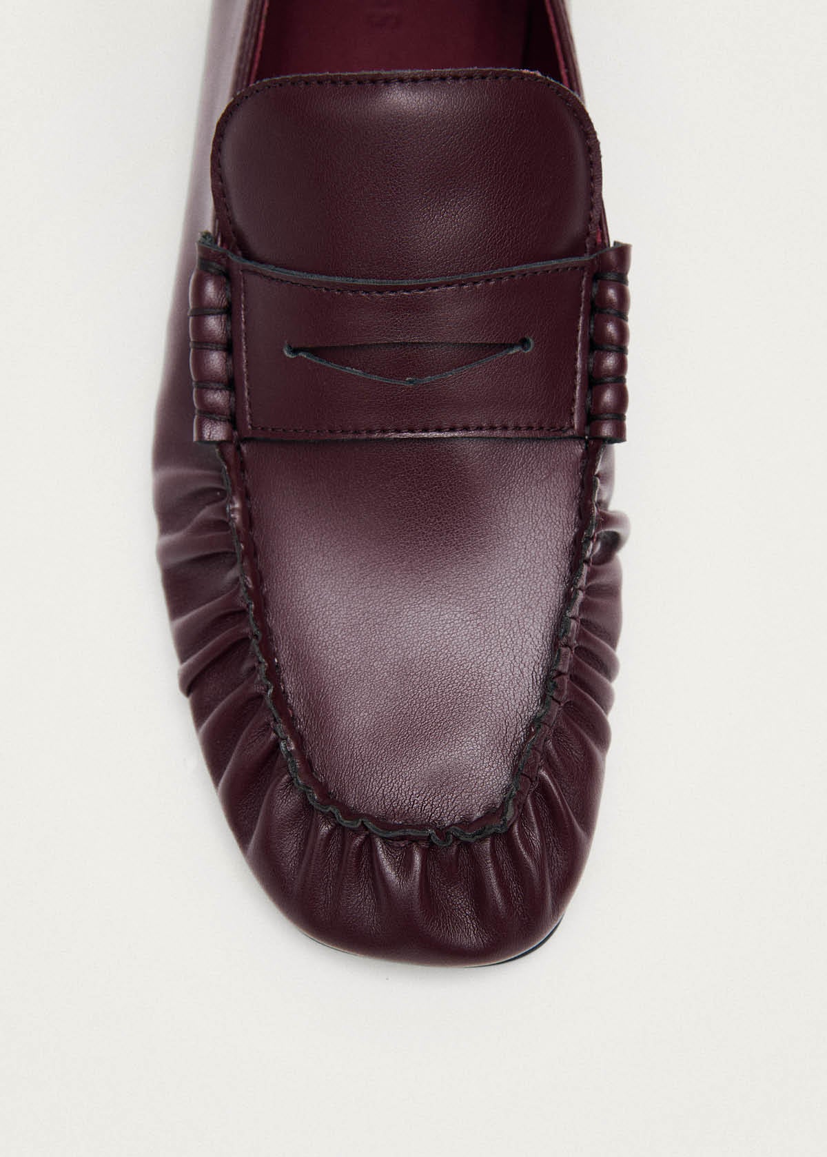 Aven Burgundy Vegan Leather Loafers