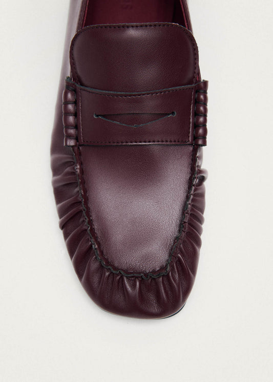 Aven Mocasines de Cuero Vegano Color Burdeos-image