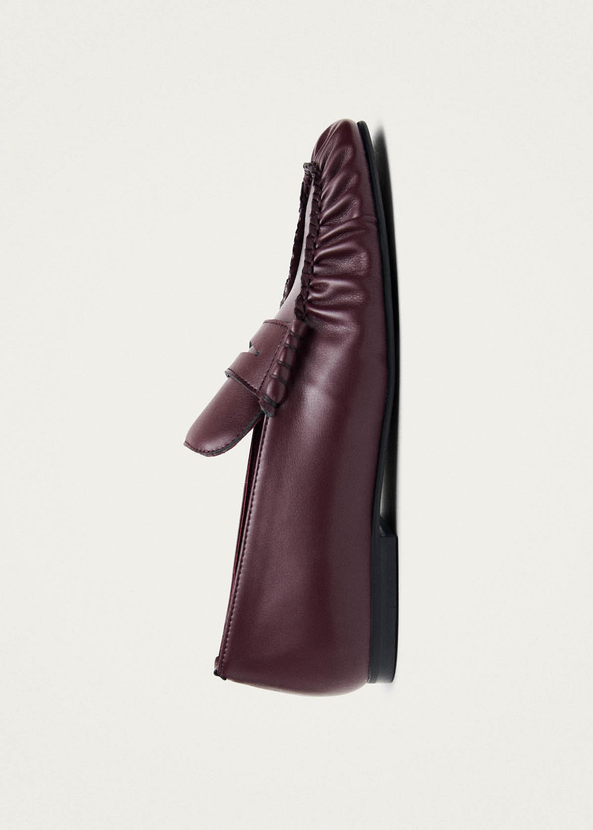 Aven Burgundy Vegan Leather Loafers