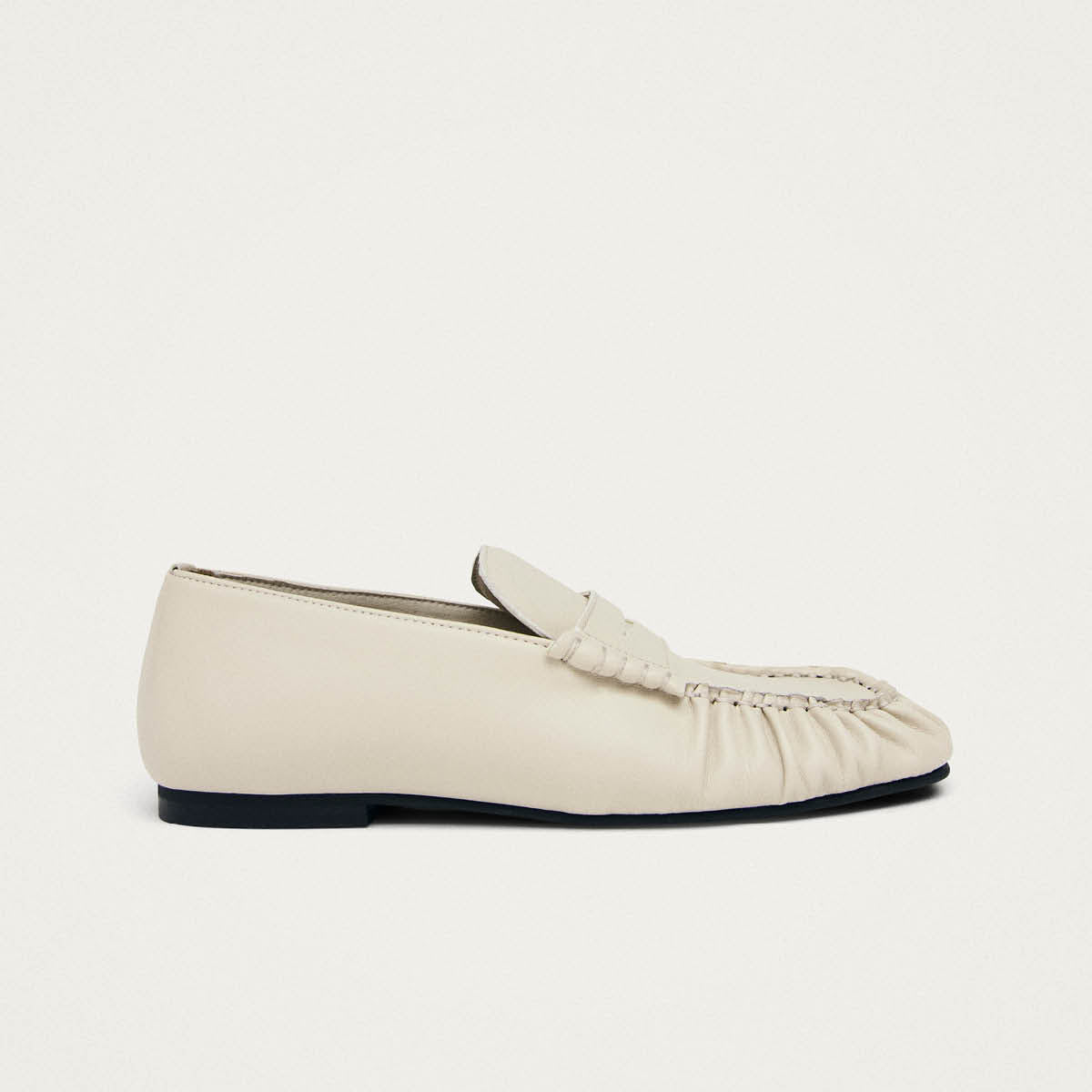 Aven Cream Vegan Leather Loafers