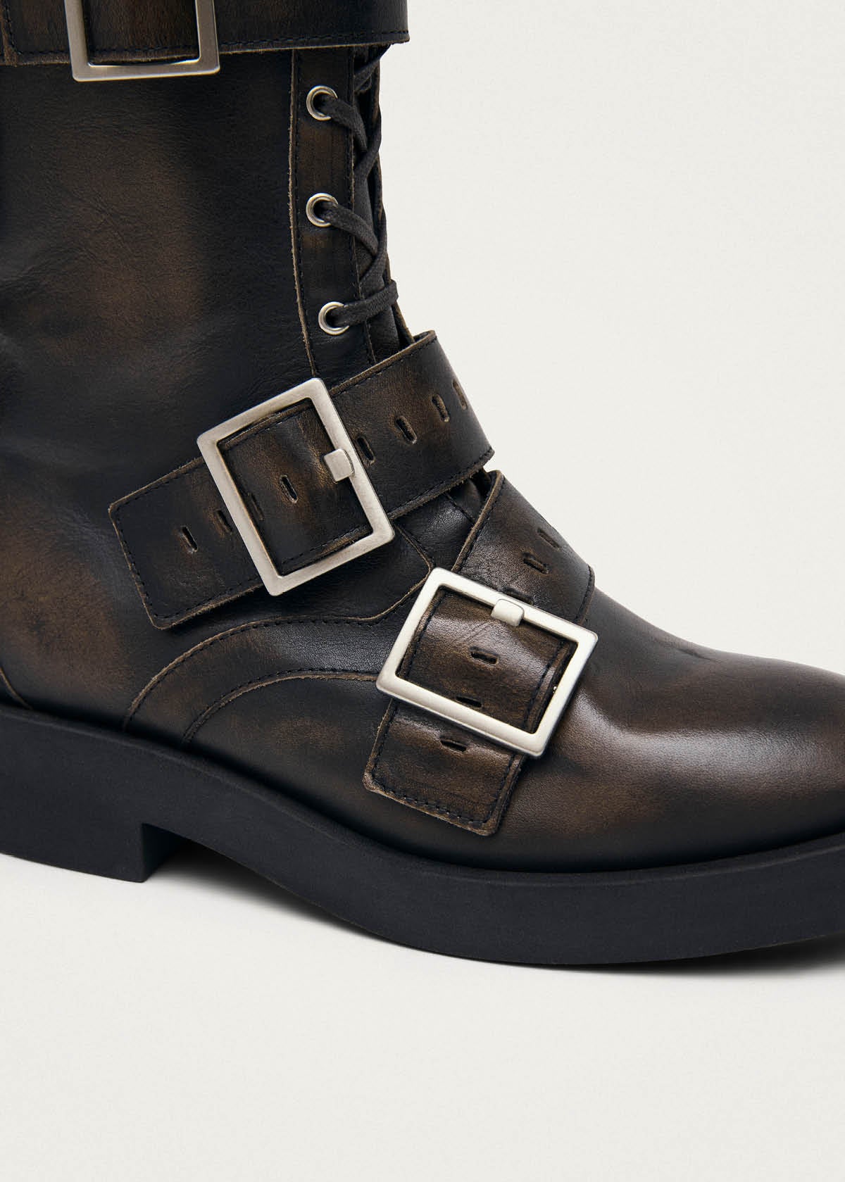 Avril Bottines en Cuir Brun Brossé