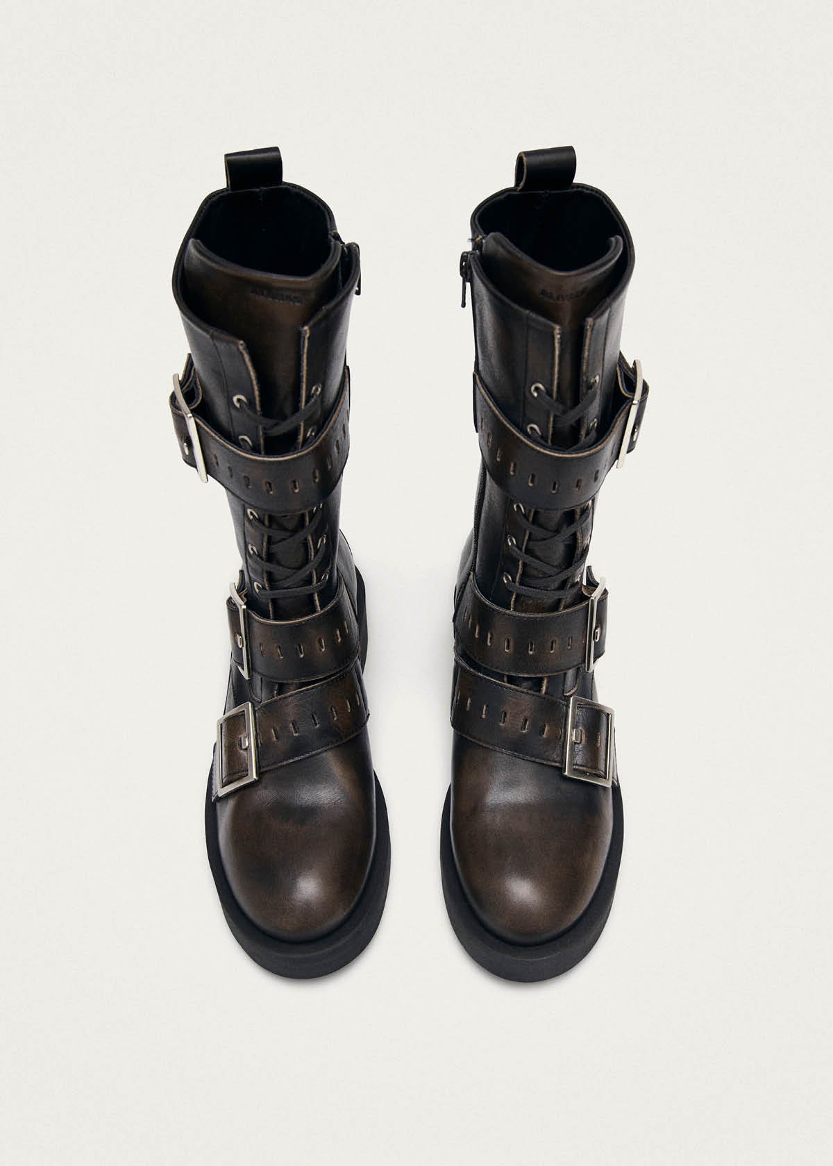 Avril Bottines en Cuir Brun Brossé