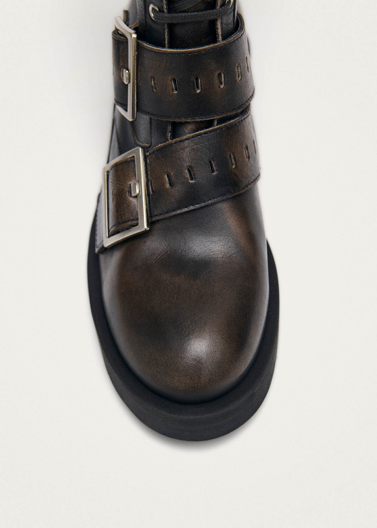 Avril Bottines en Cuir Brun Brossé
