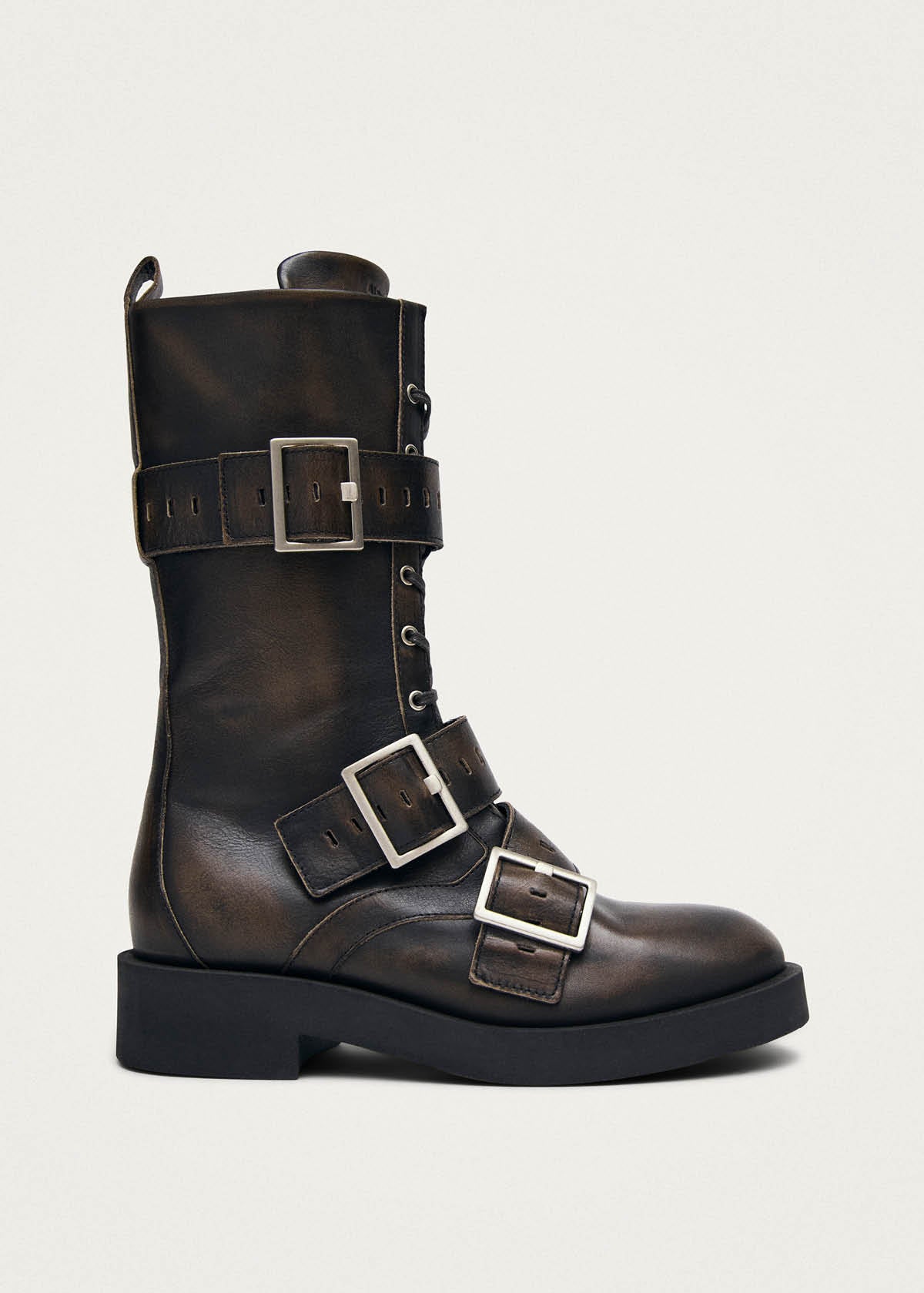Avril Bottines en Cuir Brun Brossé