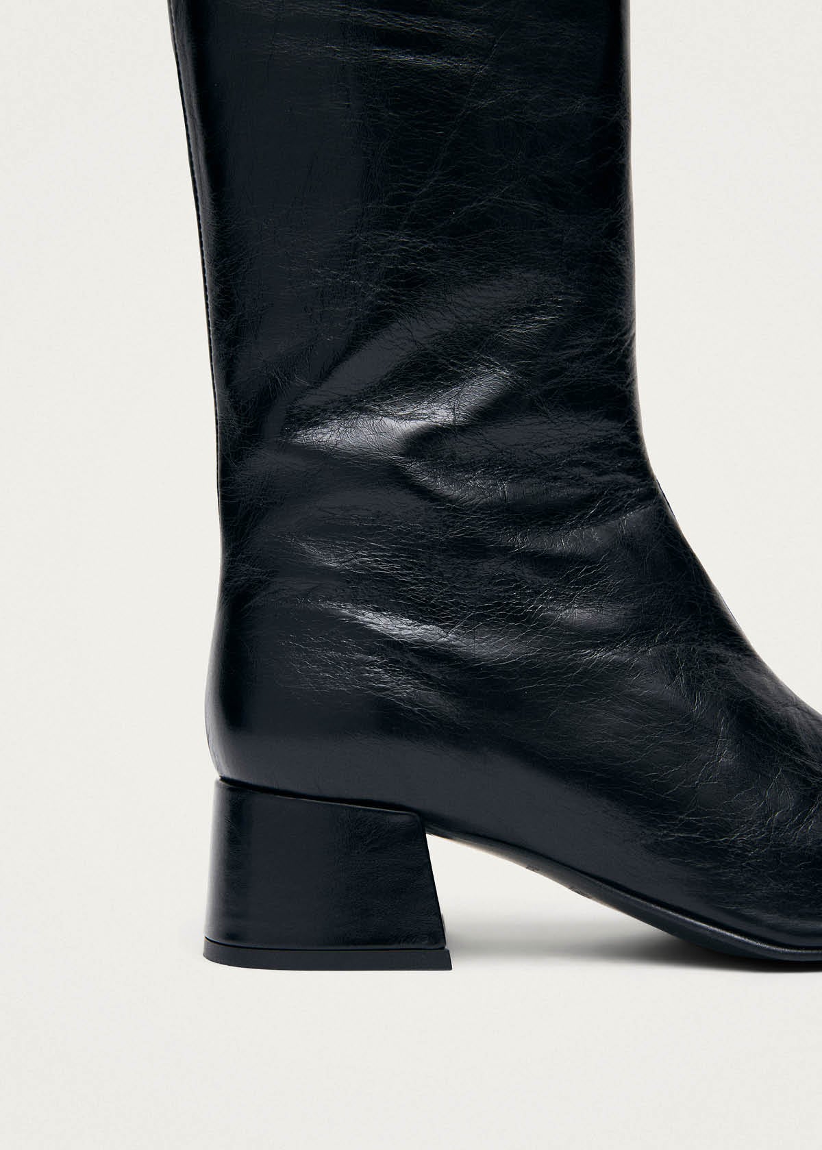 Berlin Rift Black Leather Ankle Boots