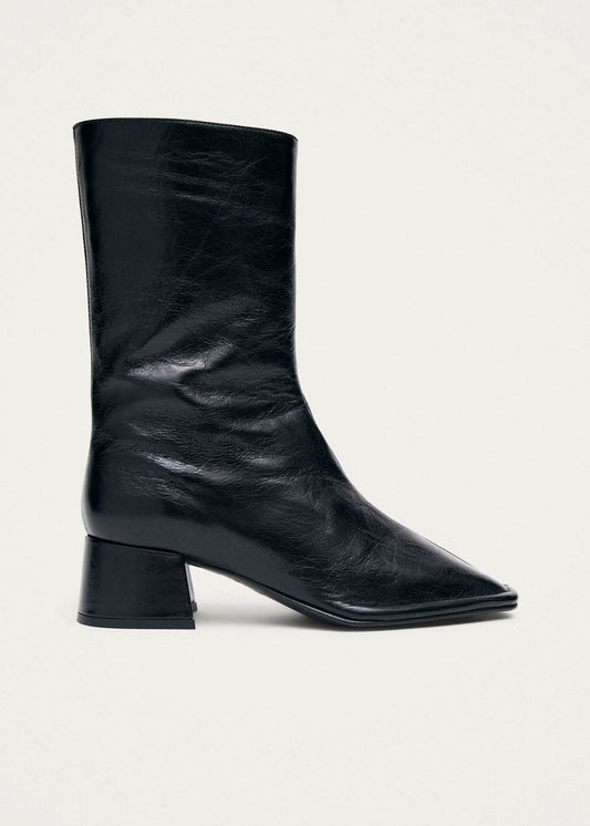 Berlin Rift Black Leather Ankle Boots-image
