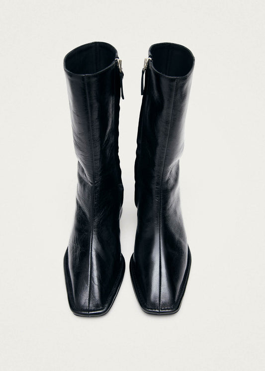 Berlin Rift Black Leather Ankle Boots-image