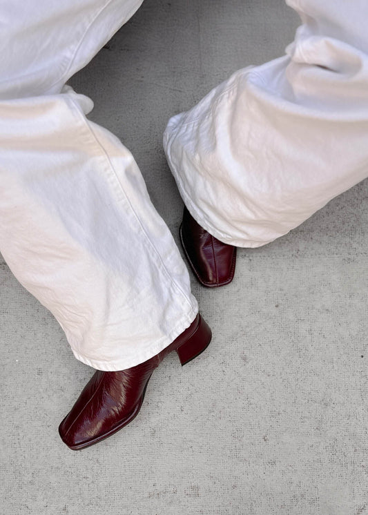 Berlin Rift Burgundy Leather Ankle Boots-image