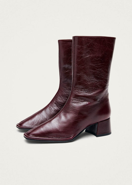 Berlin Rift Burgundy Leather Ankle Boots-image