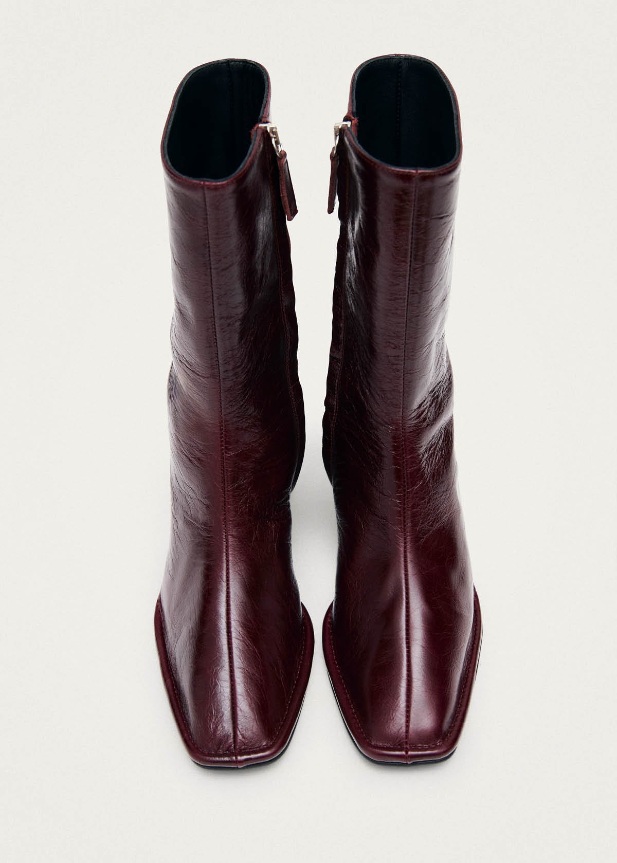 Berlin Rift Burgundy Leather Ankle Boots