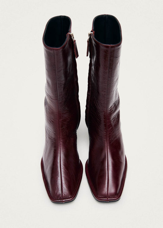 Berlin Rift Burgundy Leather Ankle Boots-image