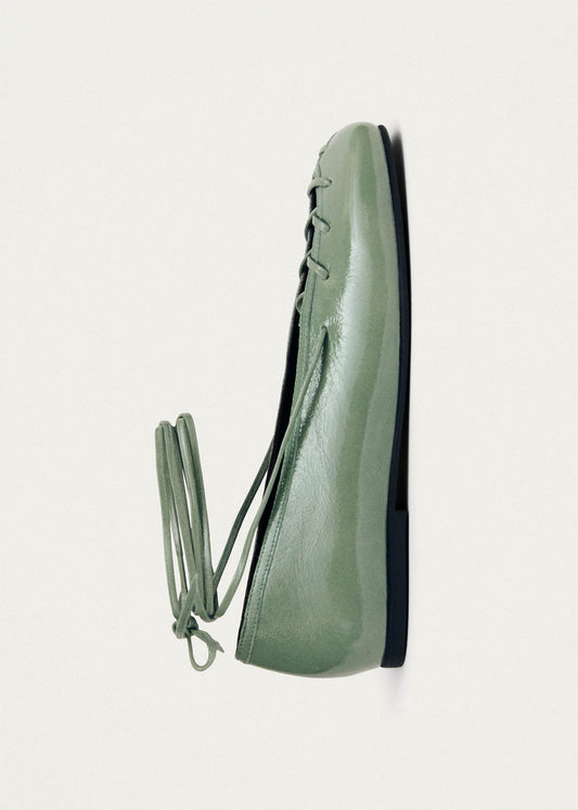 Ballerines en cuir vert Bumi Onix-image