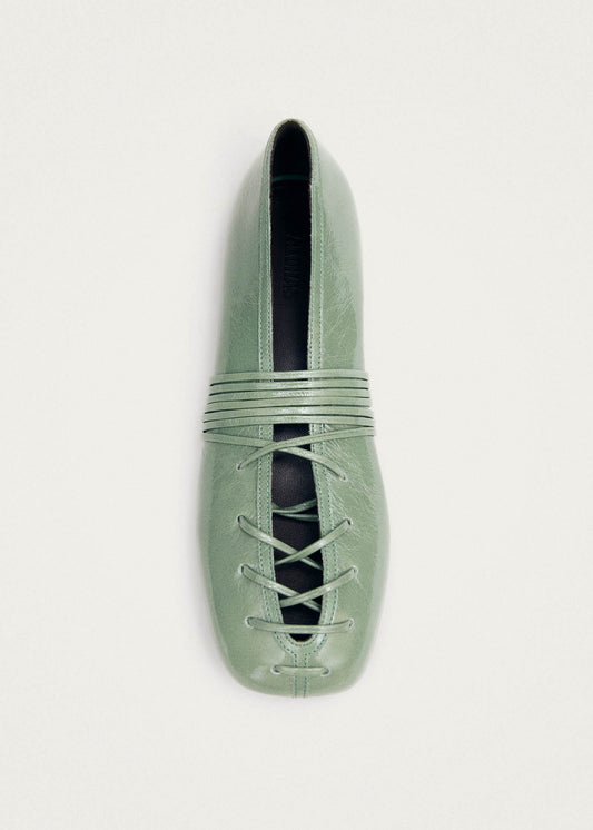 Ballerines en cuir vert Bumi Onix-image