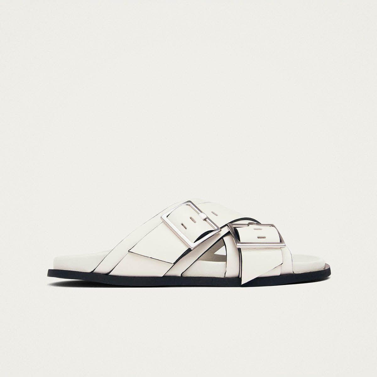 Caliza Creme-Leder Sandalen