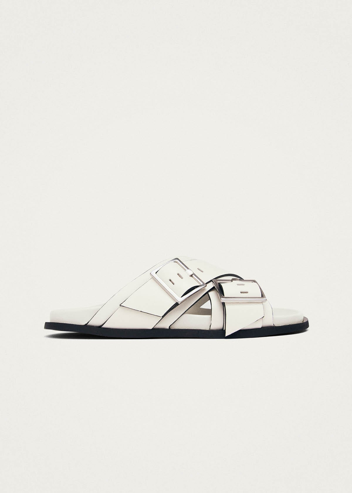 Caliza Creme-Leder Sandalen
