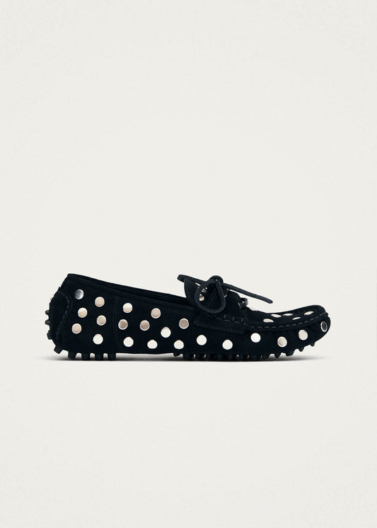 Mocassins en cuir noir Calum Suede-image
