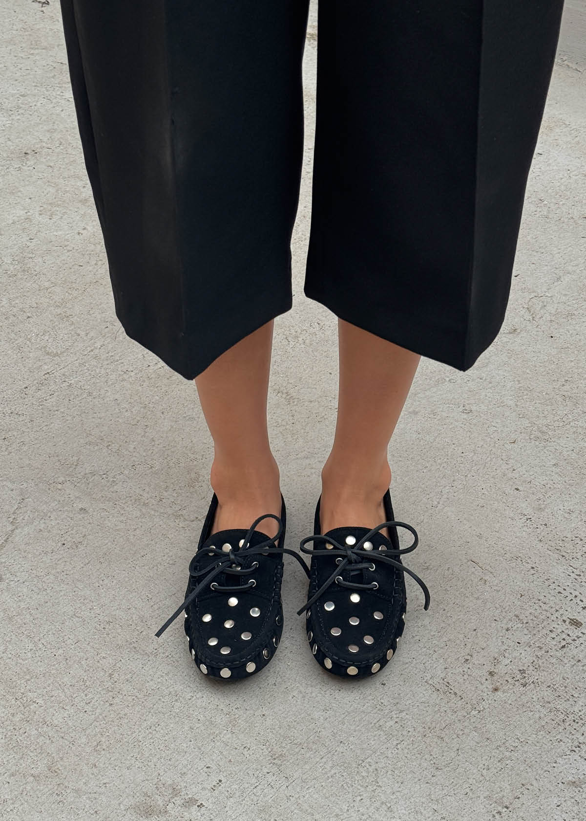 Mocassins en cuir noir Calum Suede