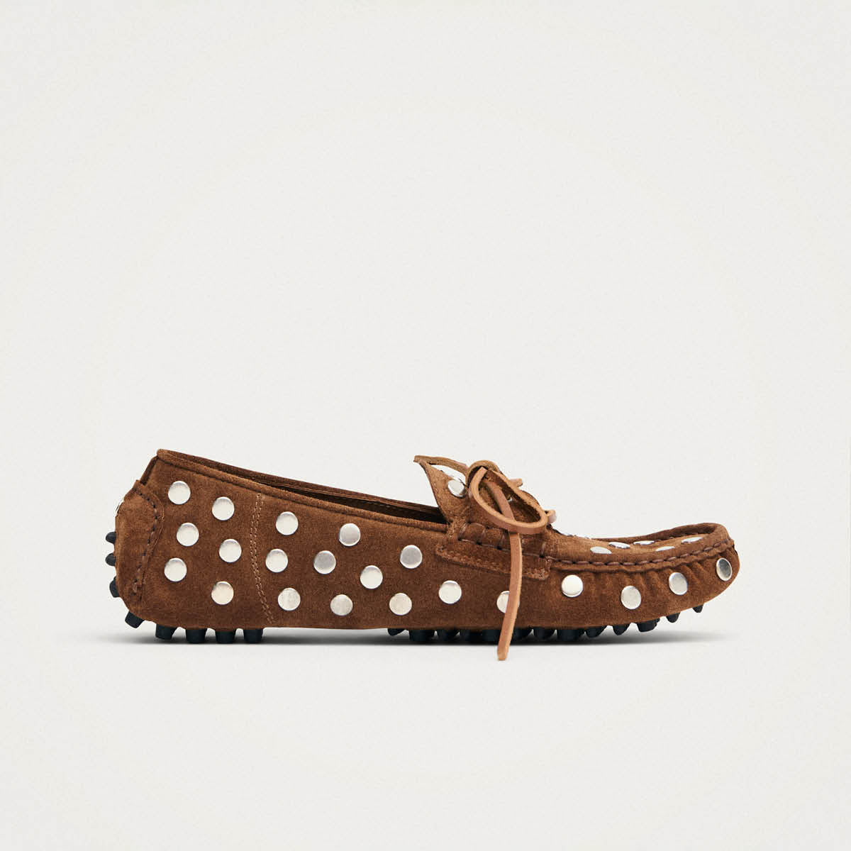 Mocassins en cuir de veau velours cognac Calum