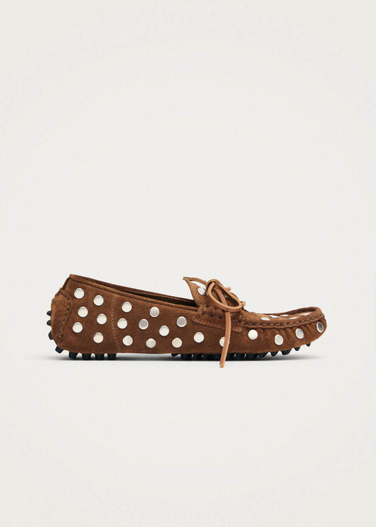 Mocassins en cuir de veau velours cognac Calum-image
