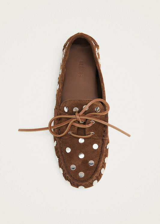 Mocassins en cuir de veau velours cognac Calum-image