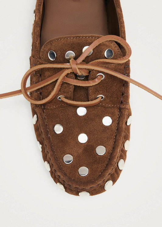 Mocassins en cuir de veau velours cognac Calum-image