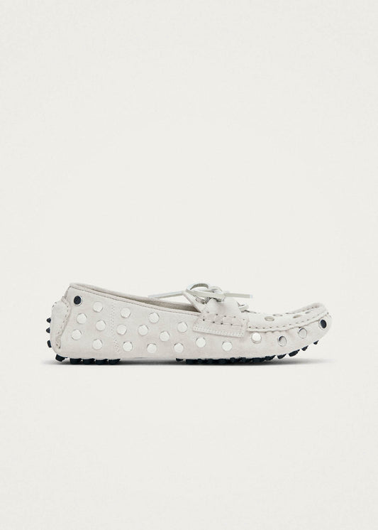 Mocassins en cuir crème suédé Calum-image
