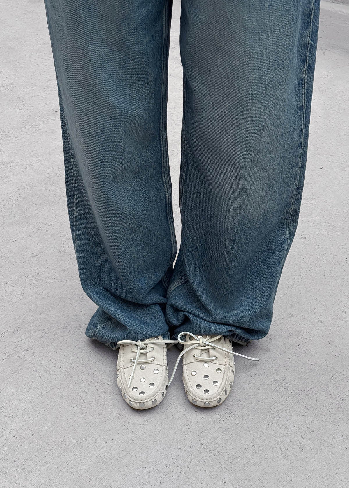 Mocassins en cuir crème suédé Calum