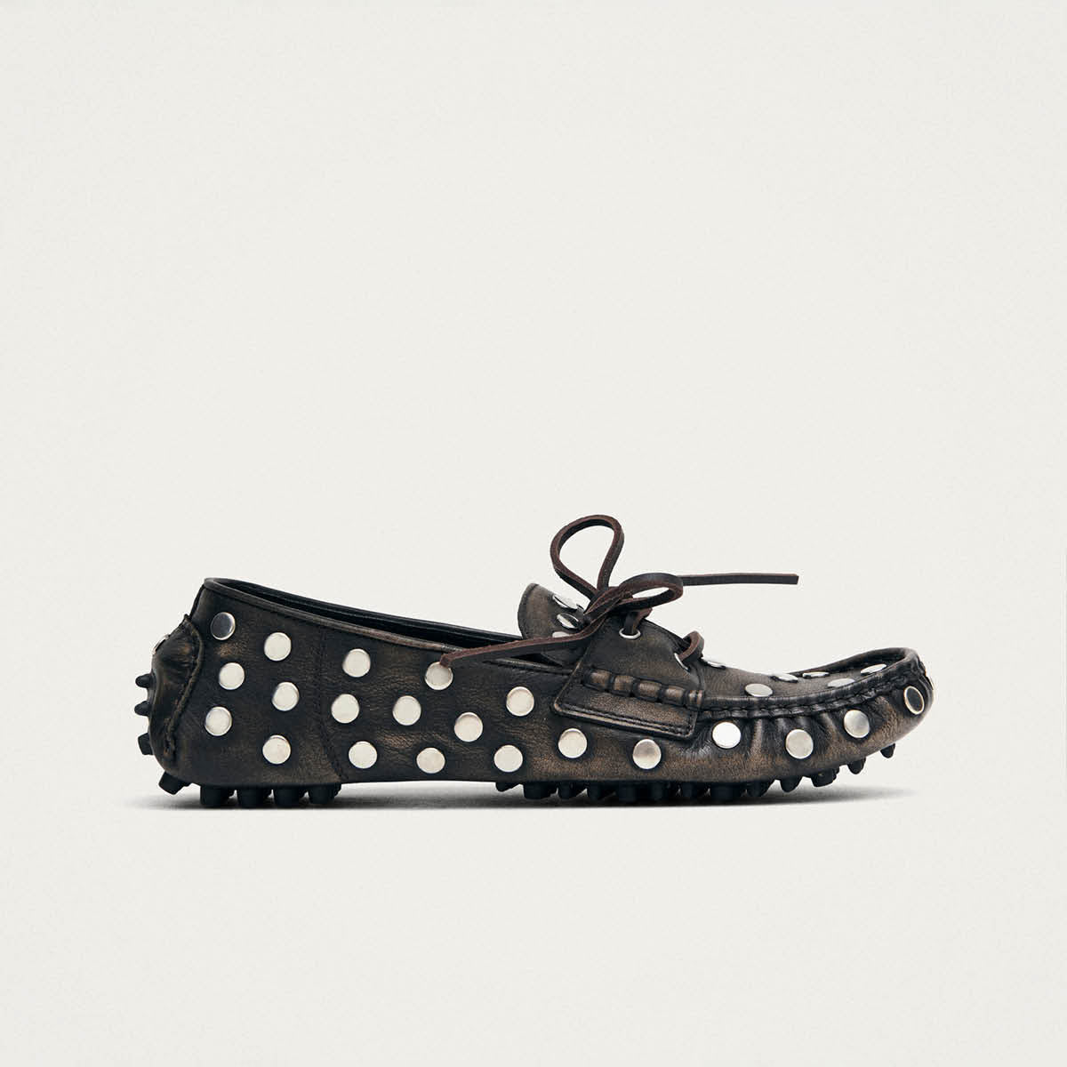 Mocassins en cuir marron effet vintage Calum