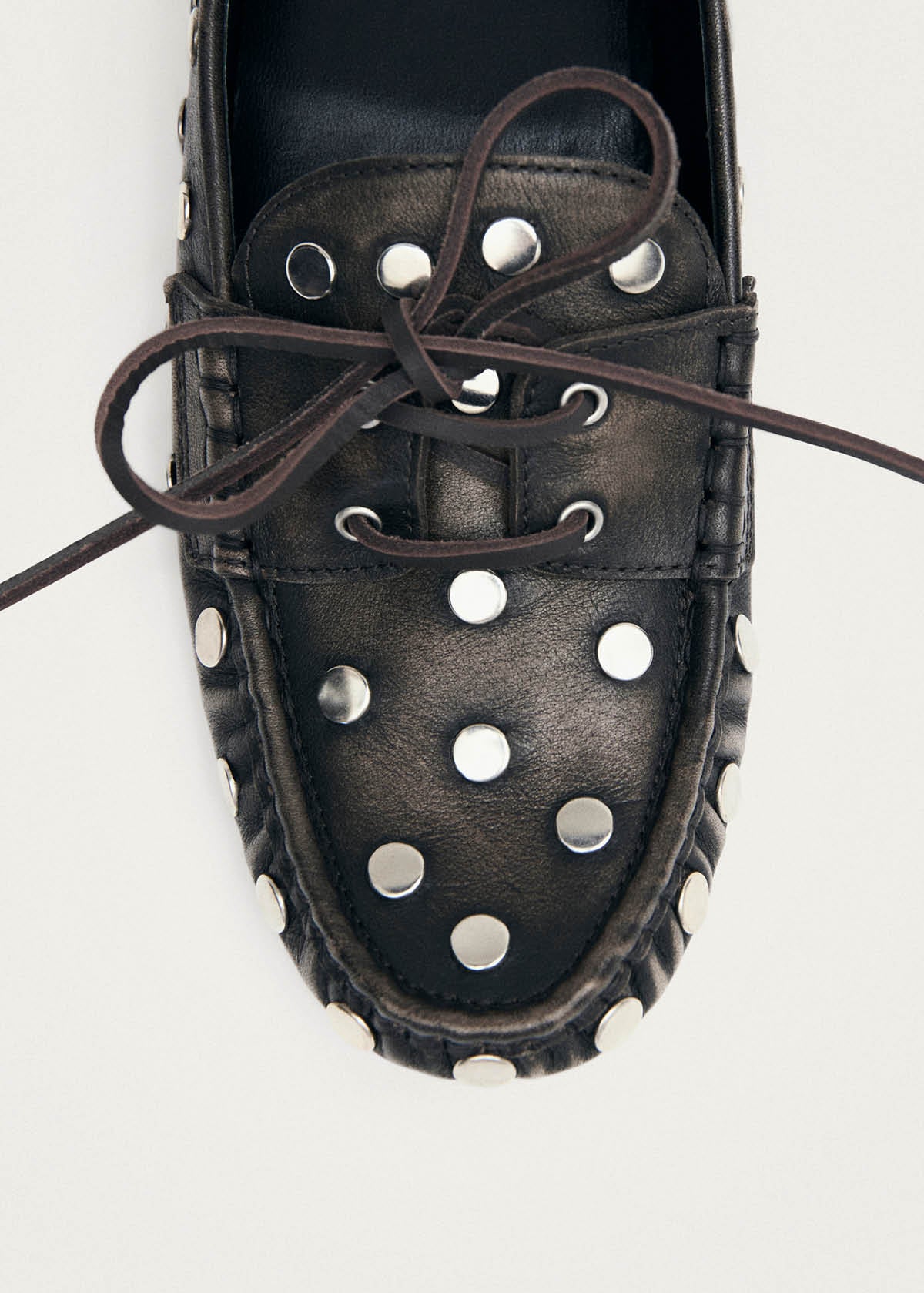 Mocassins en cuir marron effet vintage Calum