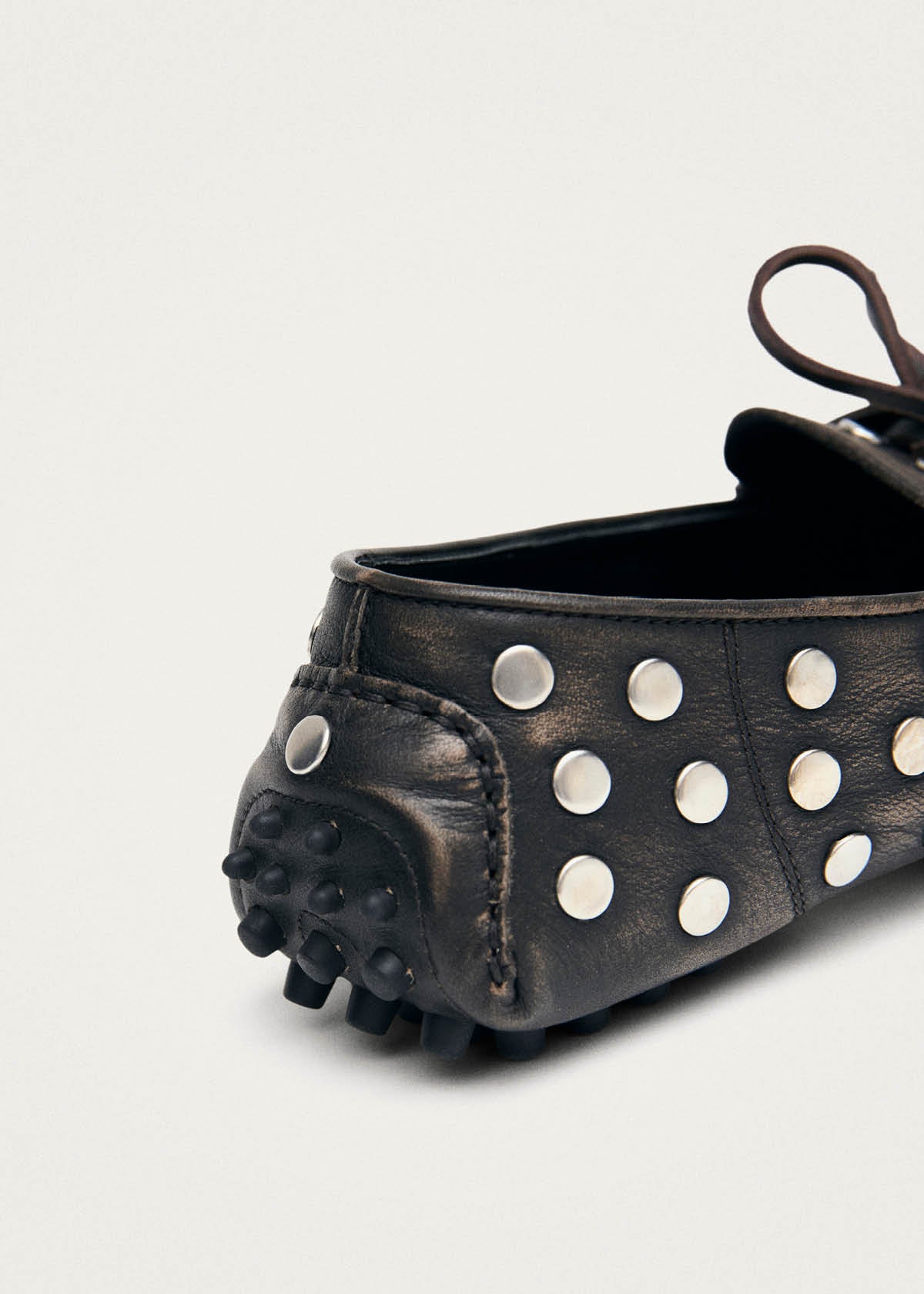 Mocassins en cuir marron effet vintage Calum