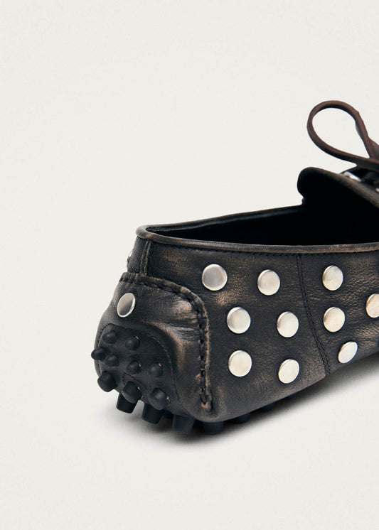 Mocassins en cuir marron effet vintage Calum-image