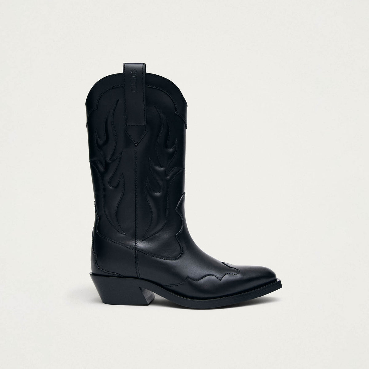 Calyx Black Leather Boots