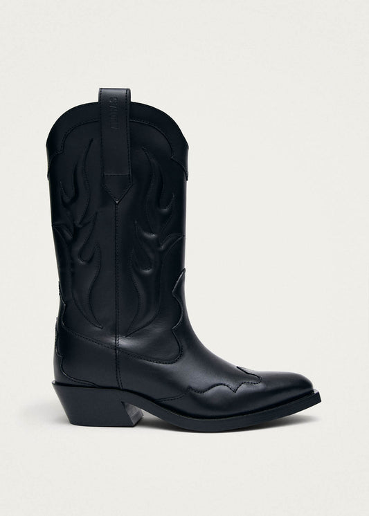 Calyx Black Leather Boots-image