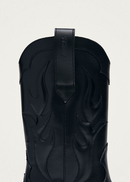 Calyx Black Leather Boots-image