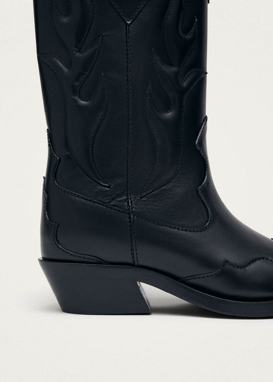 Calyx Black Leather Boots-image