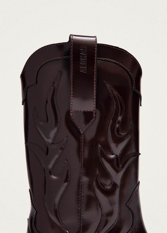 Calyx Burgundy Leather Boots-image
